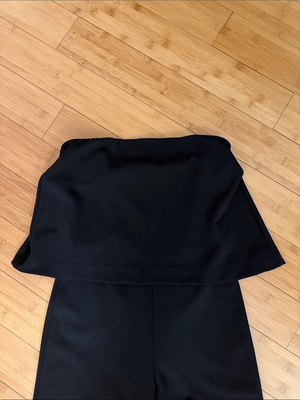 RACHEL Rachel Roy Black Strapless Wide-Leg Jumpsuit - Picture 2 of 5